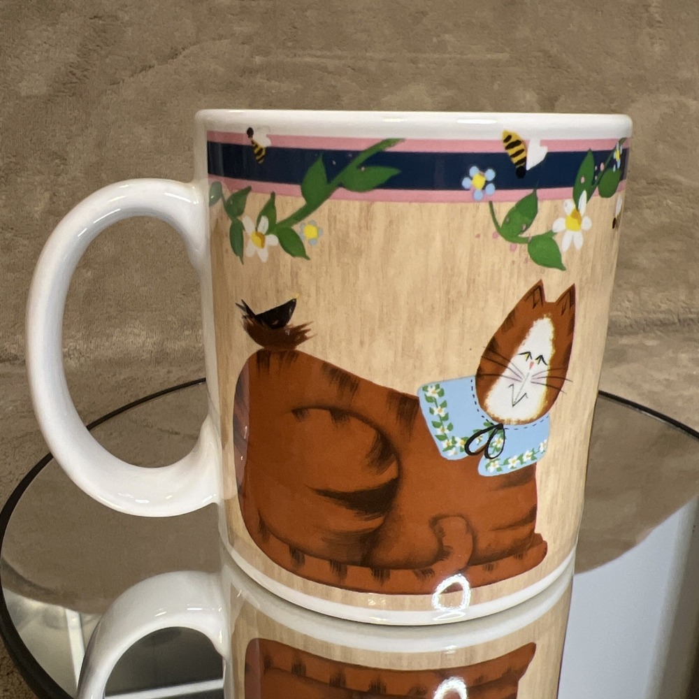 Sakura Garden Cats Fiddlestix Coffee Mug Tabby